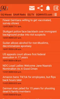 GQ WAVES RADIO android App screenshot 1